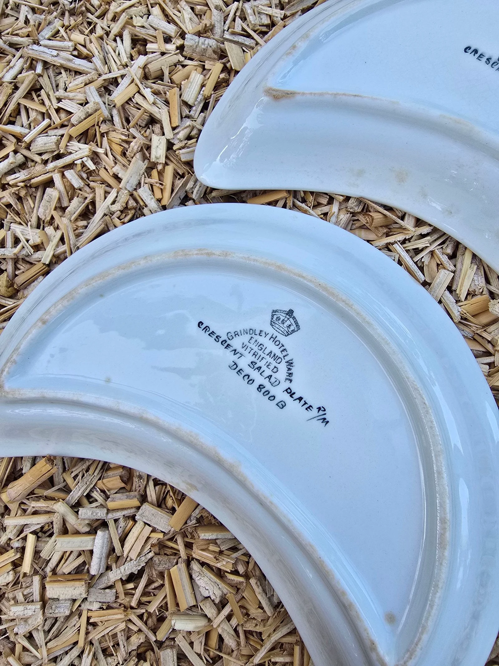 English Faience Crescent Salad Plates – photo 5